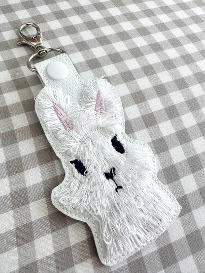 Fluffy Bunny Keychain ITH