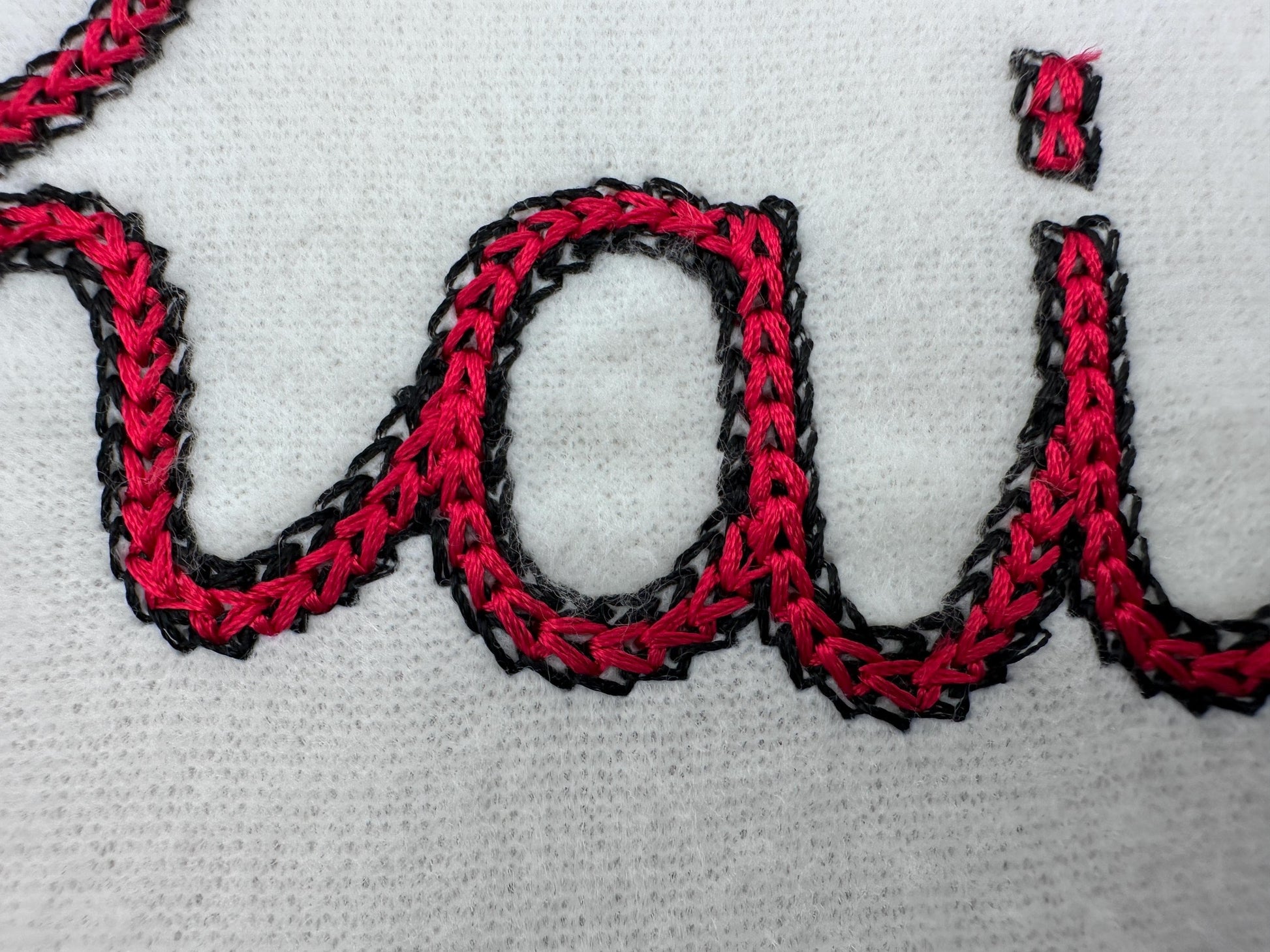 Light Stitch 2 Color Twin Chain Font – Bx embroidery design by Artapli