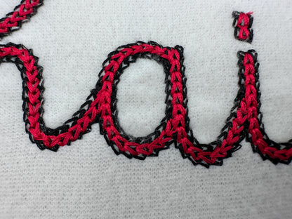 Light Stitch 2 Color Twin Chain Font – Bx embroidery design by Artapli