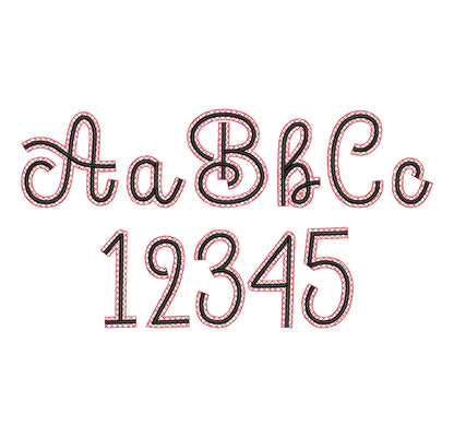 HTV vinyl satin stitch FONT glitter layer applique machine embroidery designs Alphabet Monogram awesome result