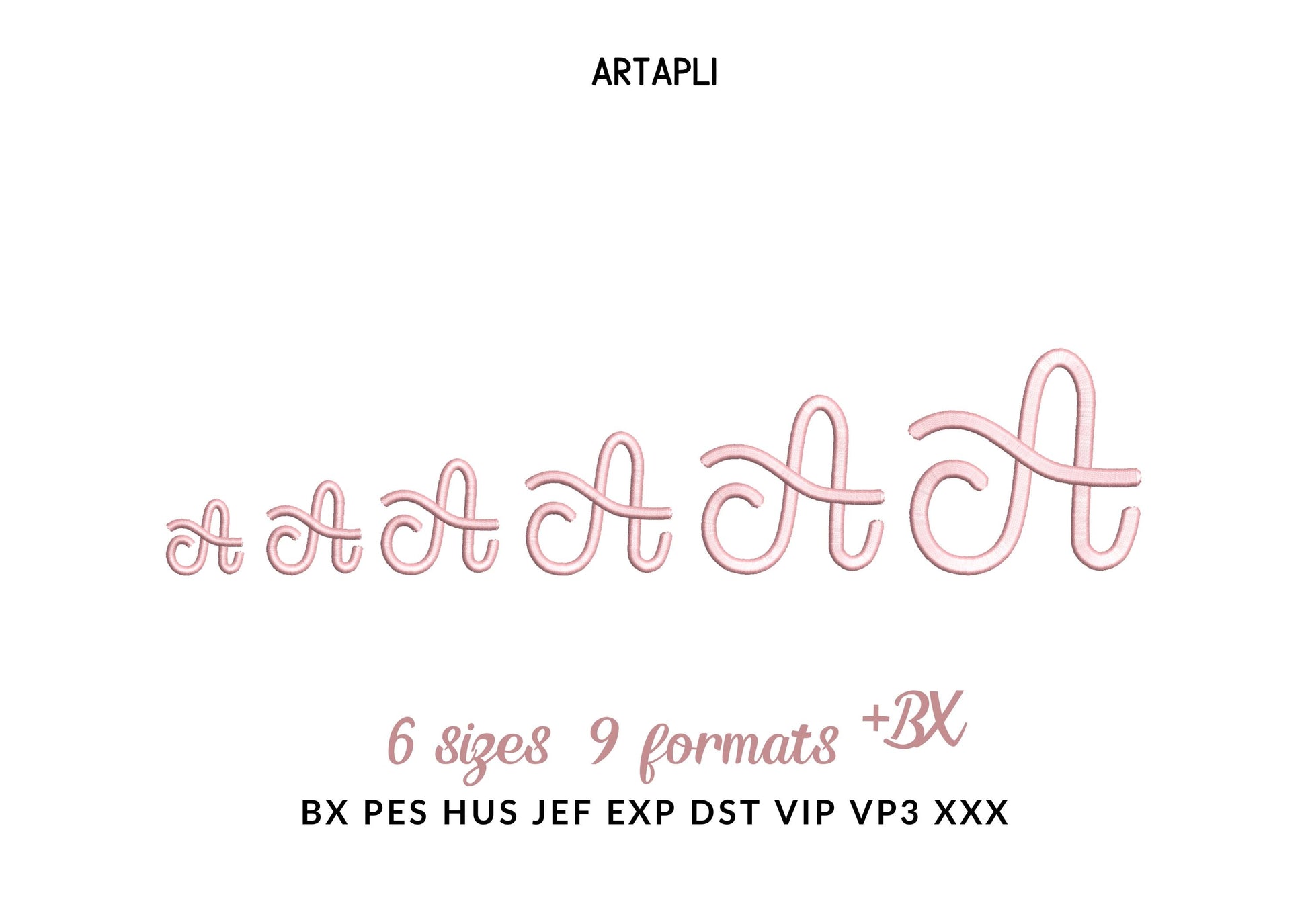 Beautiful FONT Sugar Satin Alphabet script handwritten letters Monogram kids name machine embroidery designs