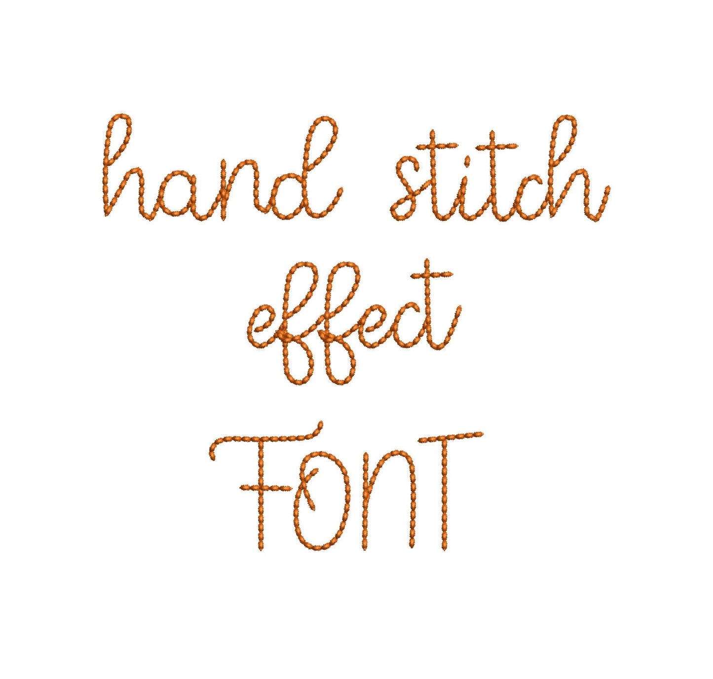 Script FONT Bare Stitch Hand Stitch Effect Alphabet Monogram Machine Embroidery Designs Bean Stitch Letters and Numbers