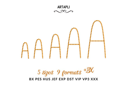 Handwritten script Font Honey Bean – Kids digital embroidery pattern by Artapli