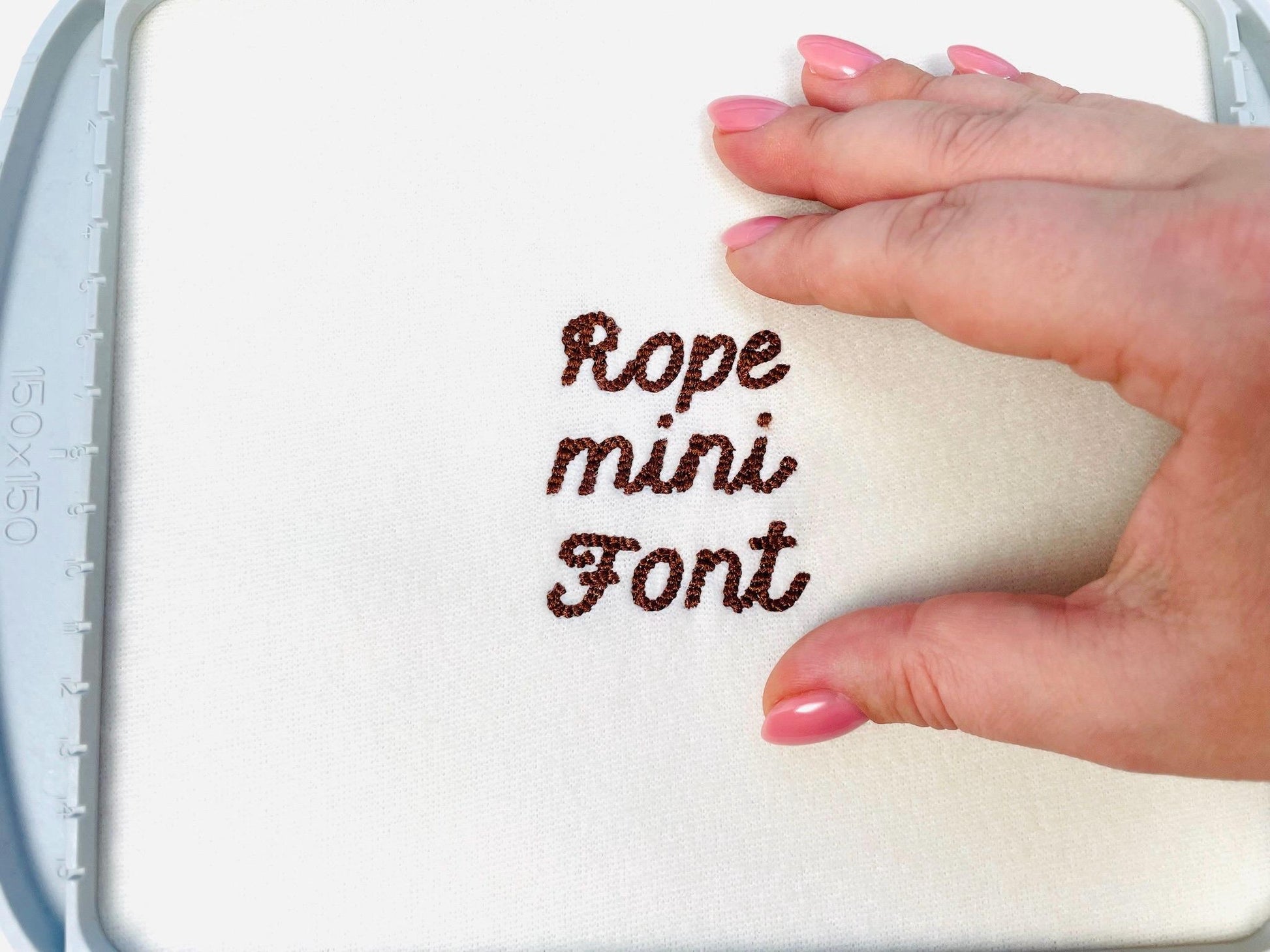 Mini Rope stitch FONT Penny Cowboy Cowgirl textured Alphabet Monogram Machine Embroidery Designs handwritten letters