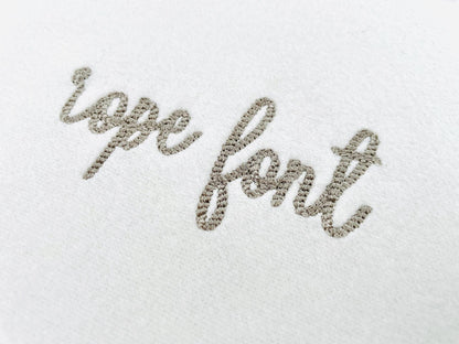 Narrow Mini Rope stitch FONT Burlap Rope textured Alphabet Monogram Machine Embroidery Designs script Cowboy Font mini sizes 1 up to 2 inch