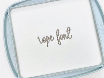 Narrow Mini Rope stitch FONT Burlap Rope textured Alphabet Monogram Machine Embroidery Designs script Cowboy Font mini sizes 1 up to 2 inch