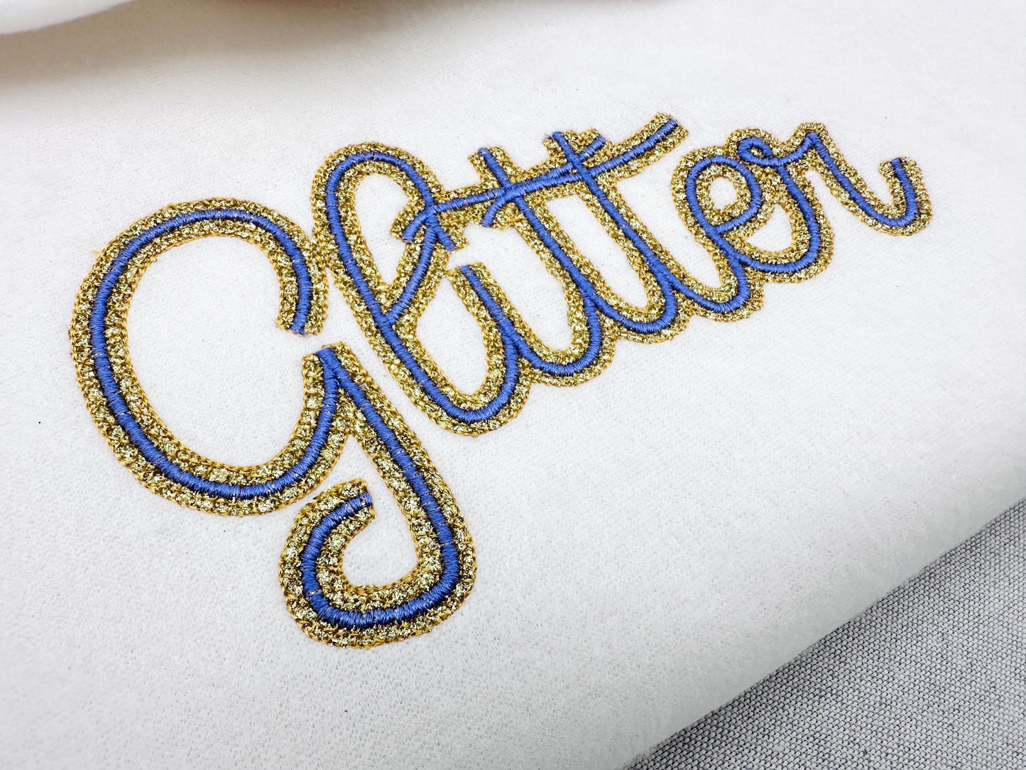 HTV vinyl satin stitch FONT glitter layer applique machine embroidery designs Alphabet Monogram awesome result