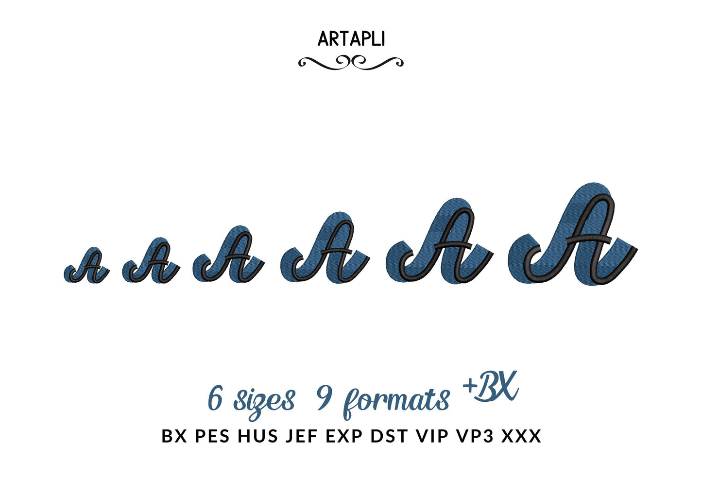 Handwritten Drop Shadow Pop FONT fill stitch double 2 color Alphabet letters Monogram machine embroidery designs