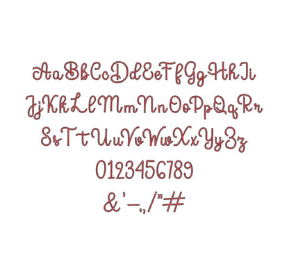 Light Stitch 2 Color Twin Chain Font – Font embroidery design instant download by Artapli