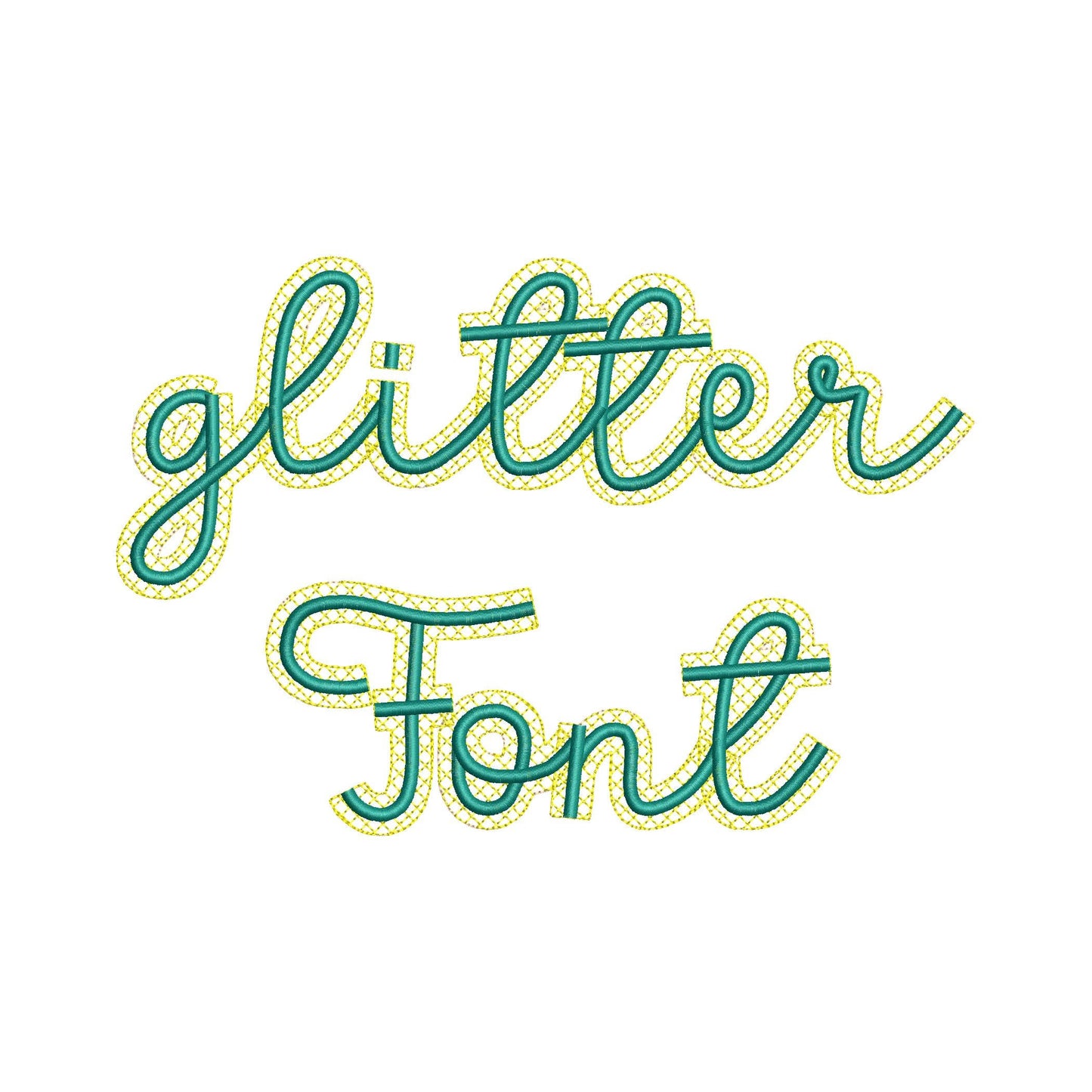 HTV vinyl satin stitch FONT glitter layer applique machine embroidery designs handwritten script Alphabet Monogram