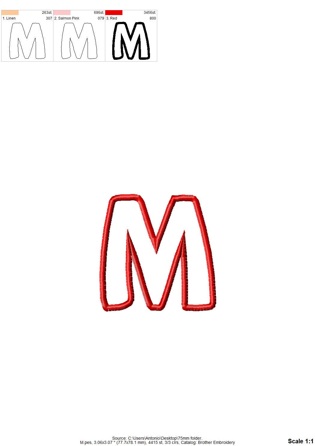 Monogram Applique Font Chris