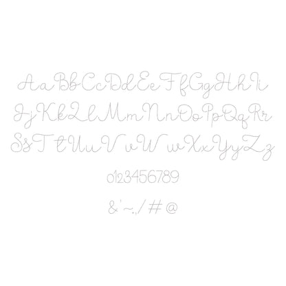 Handwritten script FONT Butter Bean Stitch Alphabet Monogram machine embroidery designs letters numbers punctuation