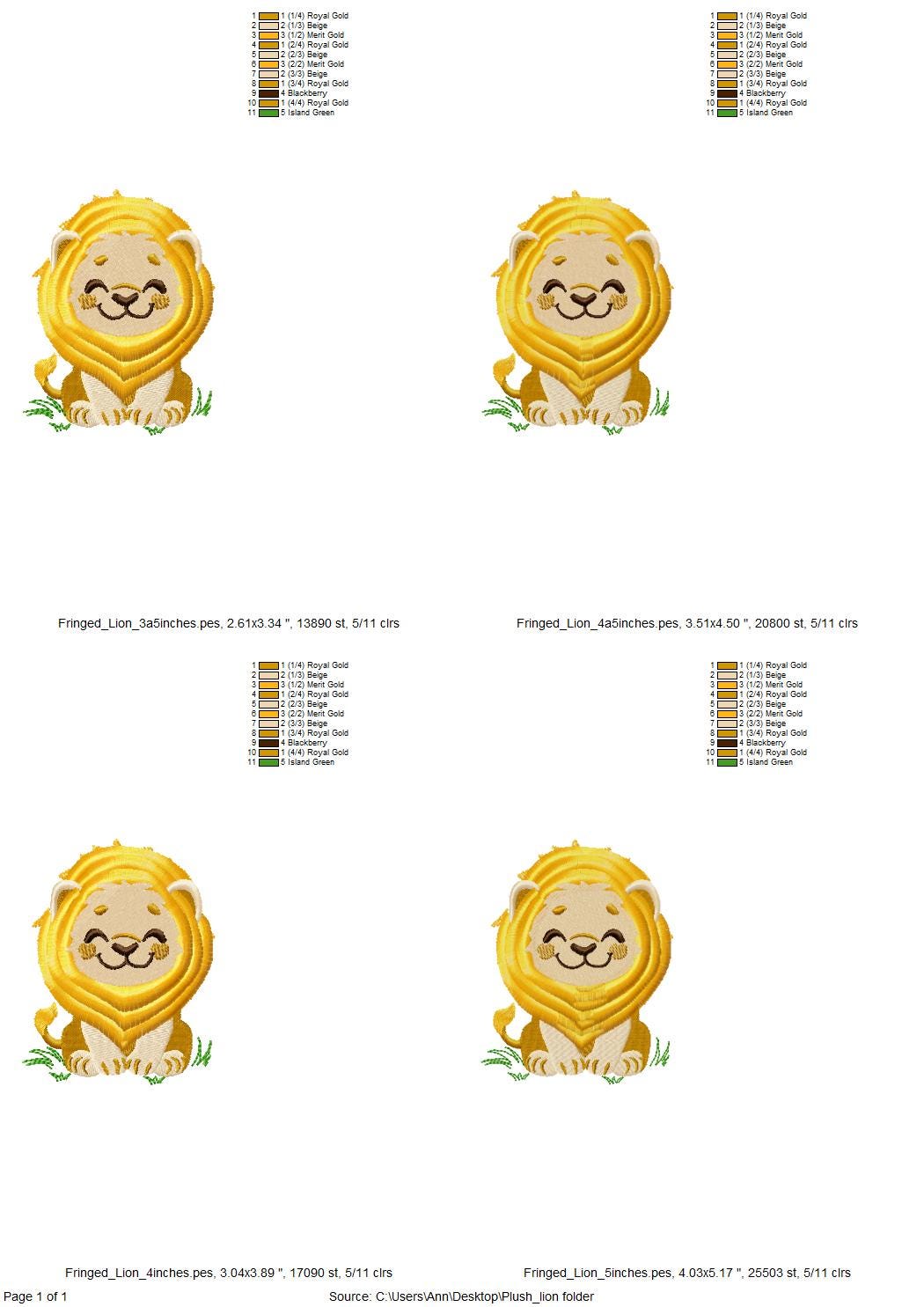 Fringed Fluffy Baby Lion