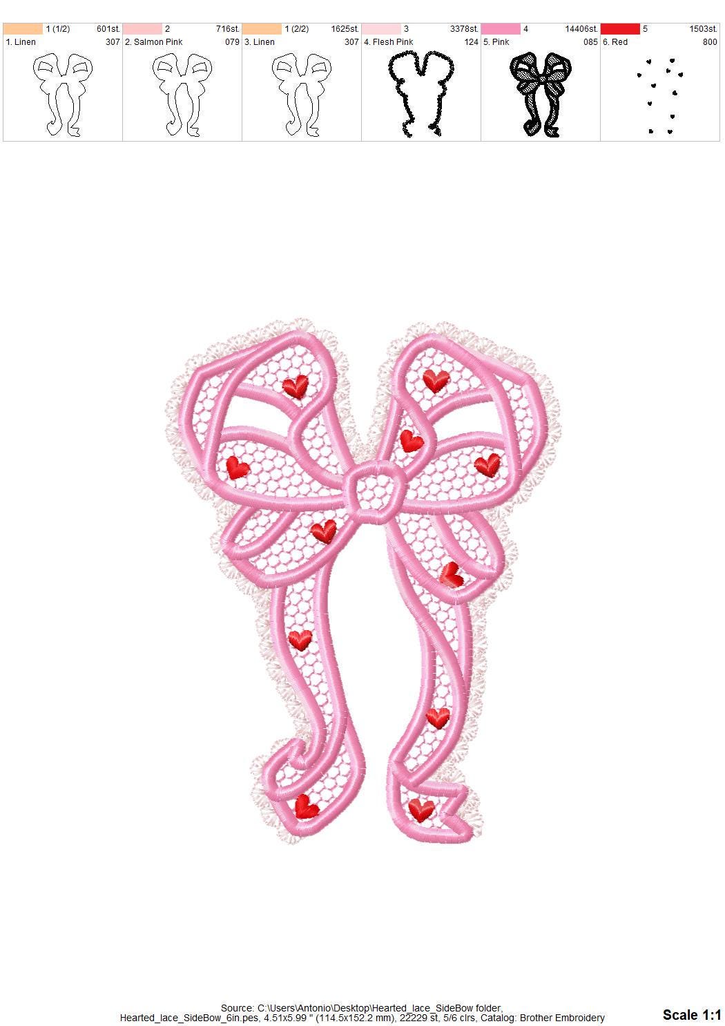 Lovely Lace Edge Side Bow