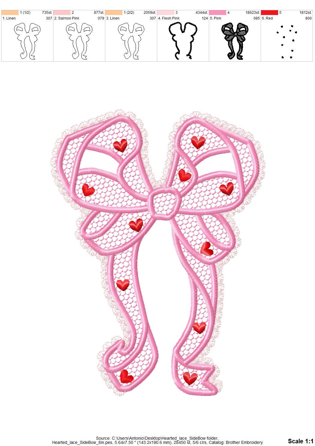 Lovely Lace Edge Side Bow