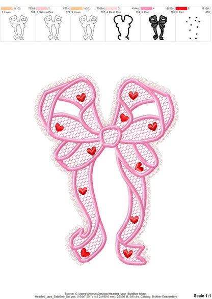 Lovely Lace Edge Side Bow