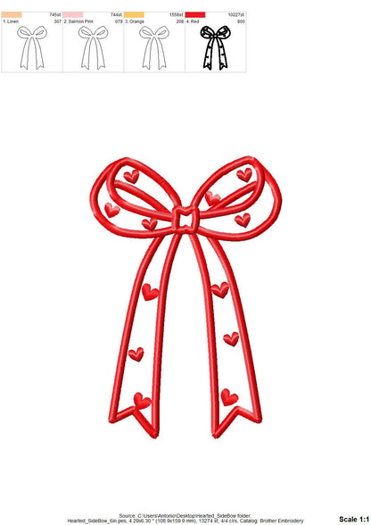 Heart Patterned Side Bow