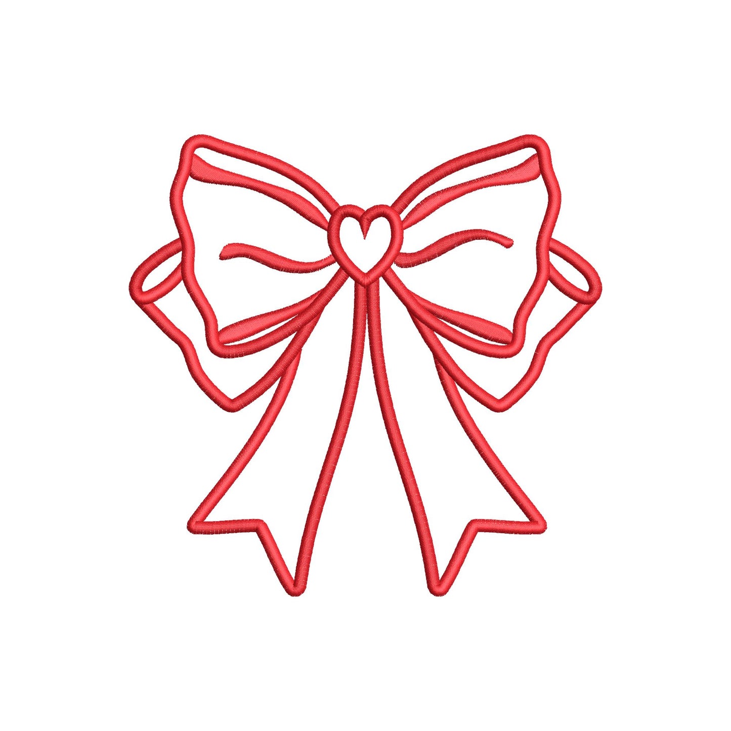 Heart Side Bow Applique