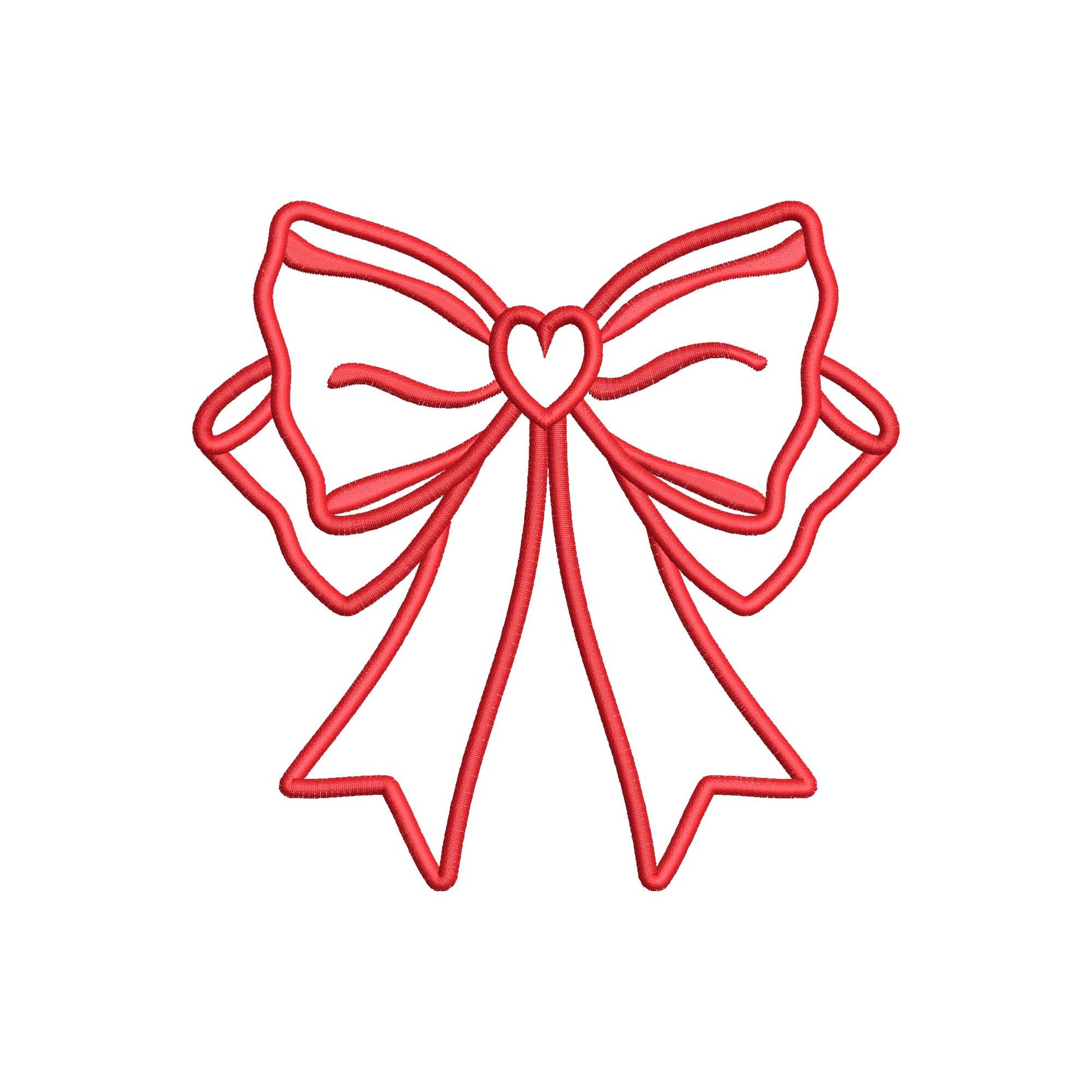 Heart Side Bow Applique