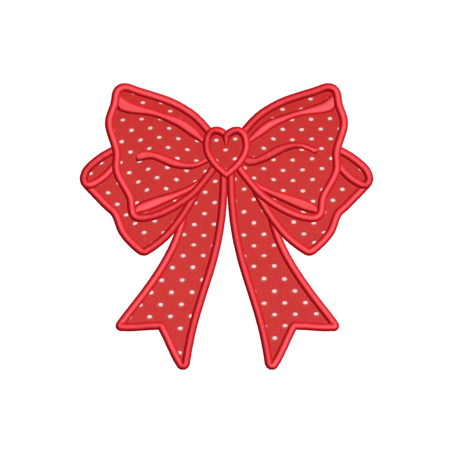 Heart Side Bow Applique