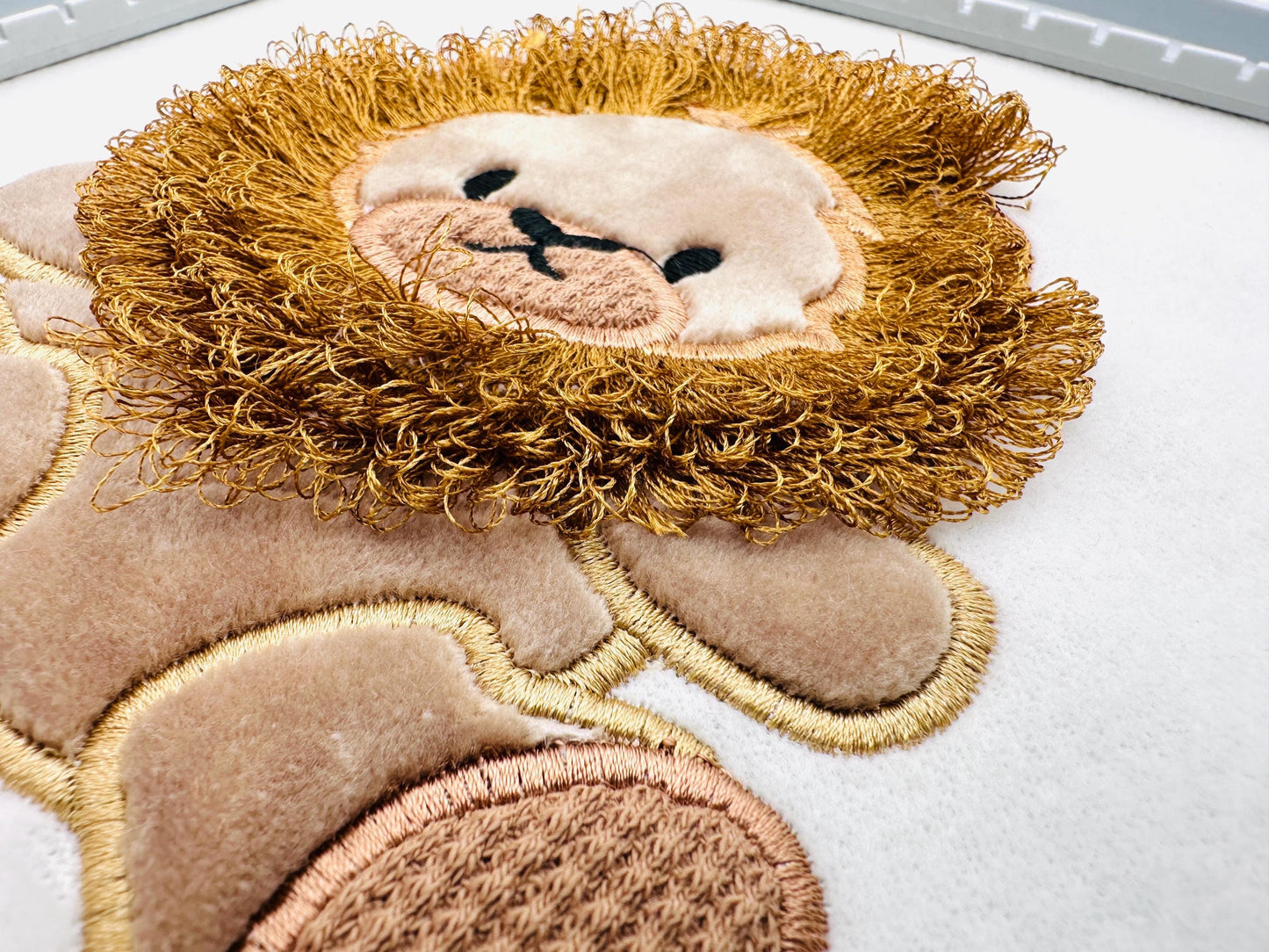Fringed Fluffy Lion Applique