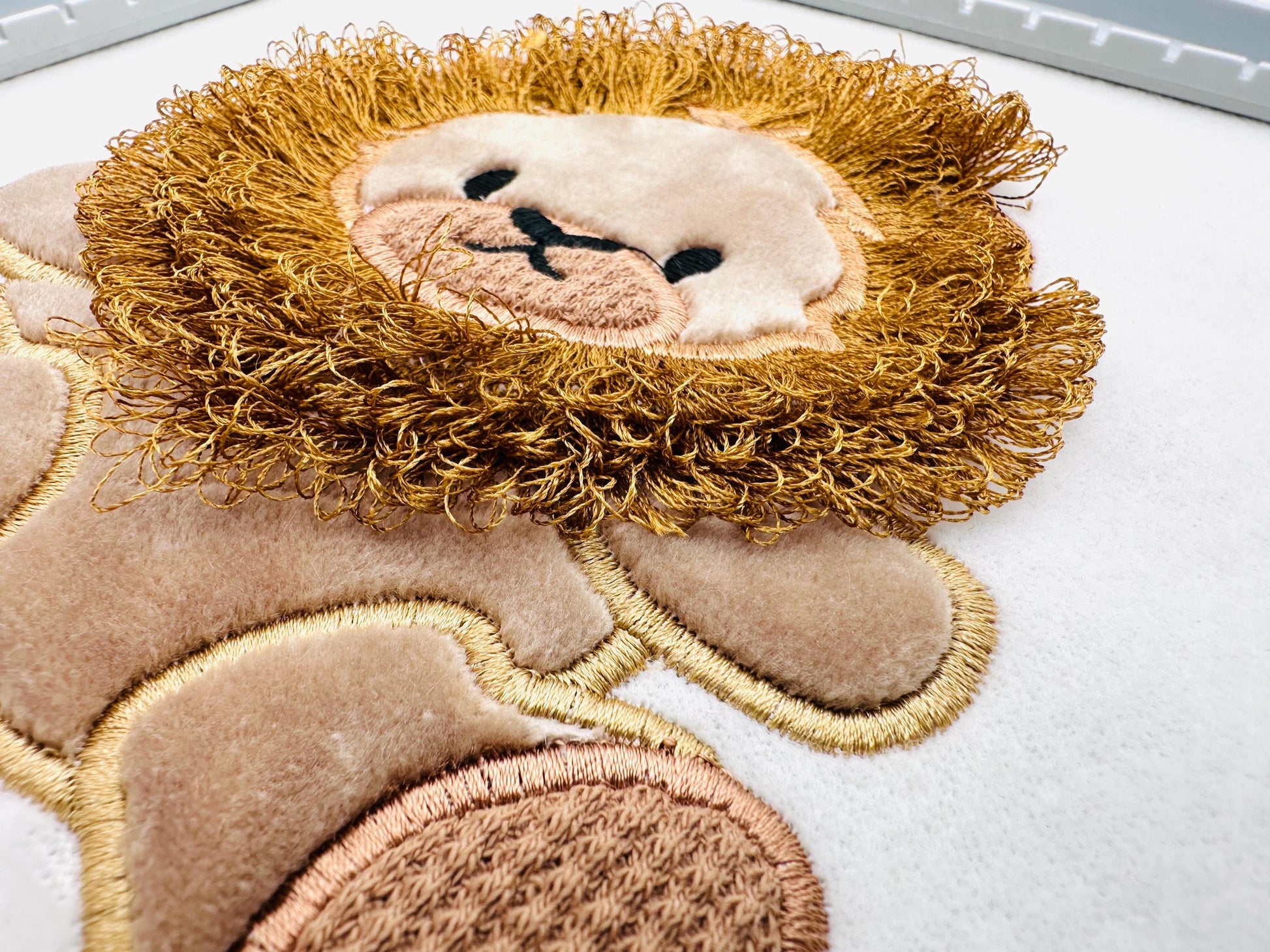 Fringed Fluffy Lion Applique