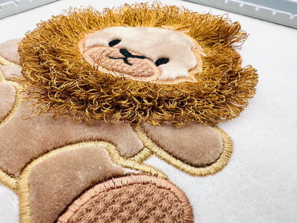Fringed Fluffy Lion Applique