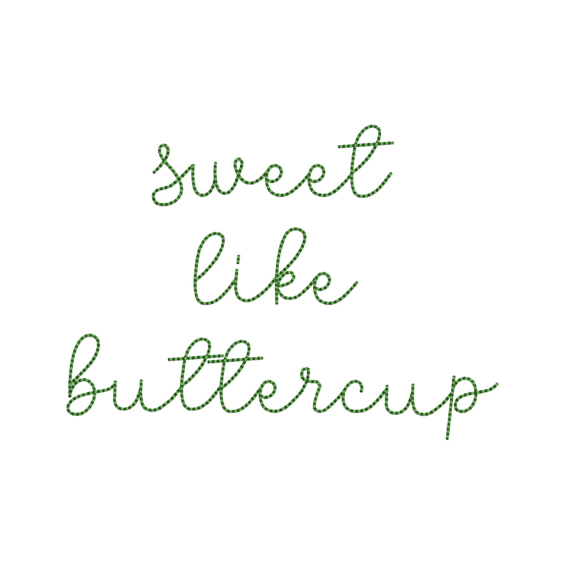 Handwritten Font Buttercup – Bx embroidery design instant download by Artapli