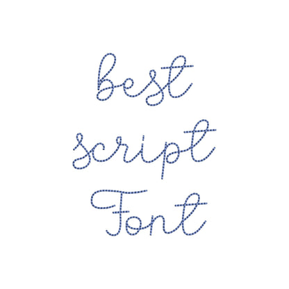 Handwritten Font Buttercup – Font machine embroidery pattern by Artapli