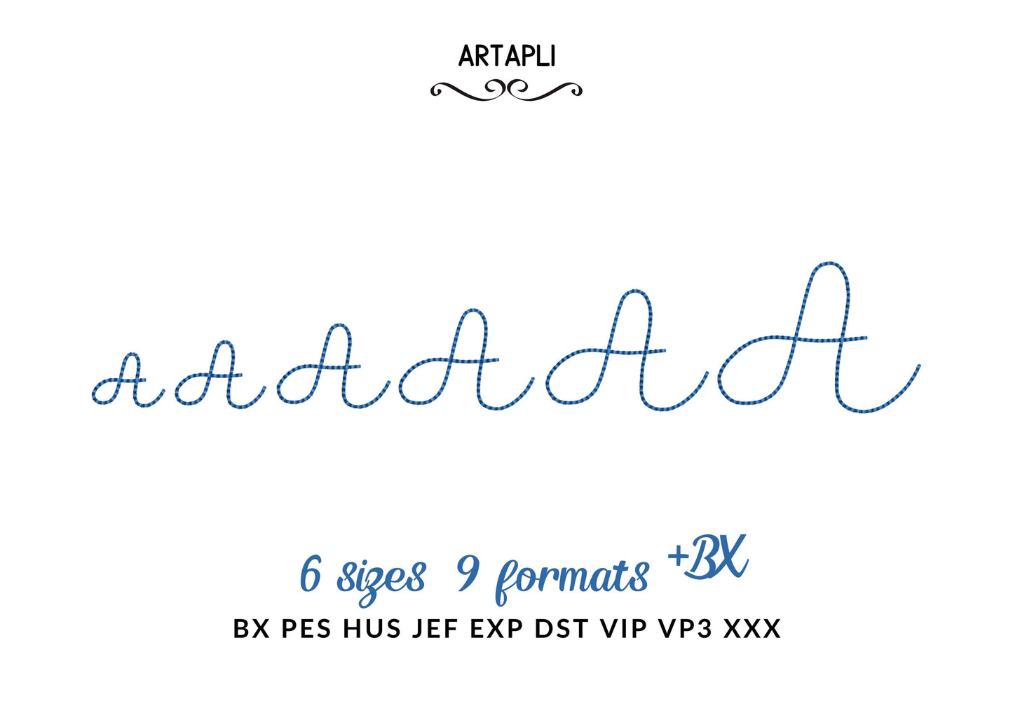 Handwritten Font Buttercup – Kids digital embroidery pattern by Artapli