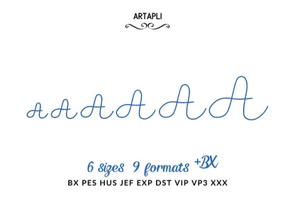 Handwritten Font Buttercup – Kids digital embroidery pattern by Artapli