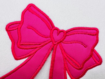 Heart Side Bow Applique