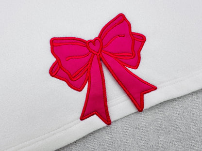 Heart Side Bow Applique