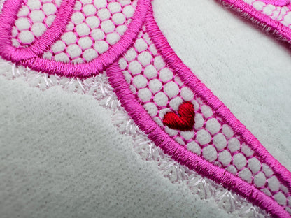 Lovely Lace Edge Side Bow