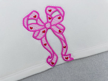 Lovely Lace Edge Side Bow