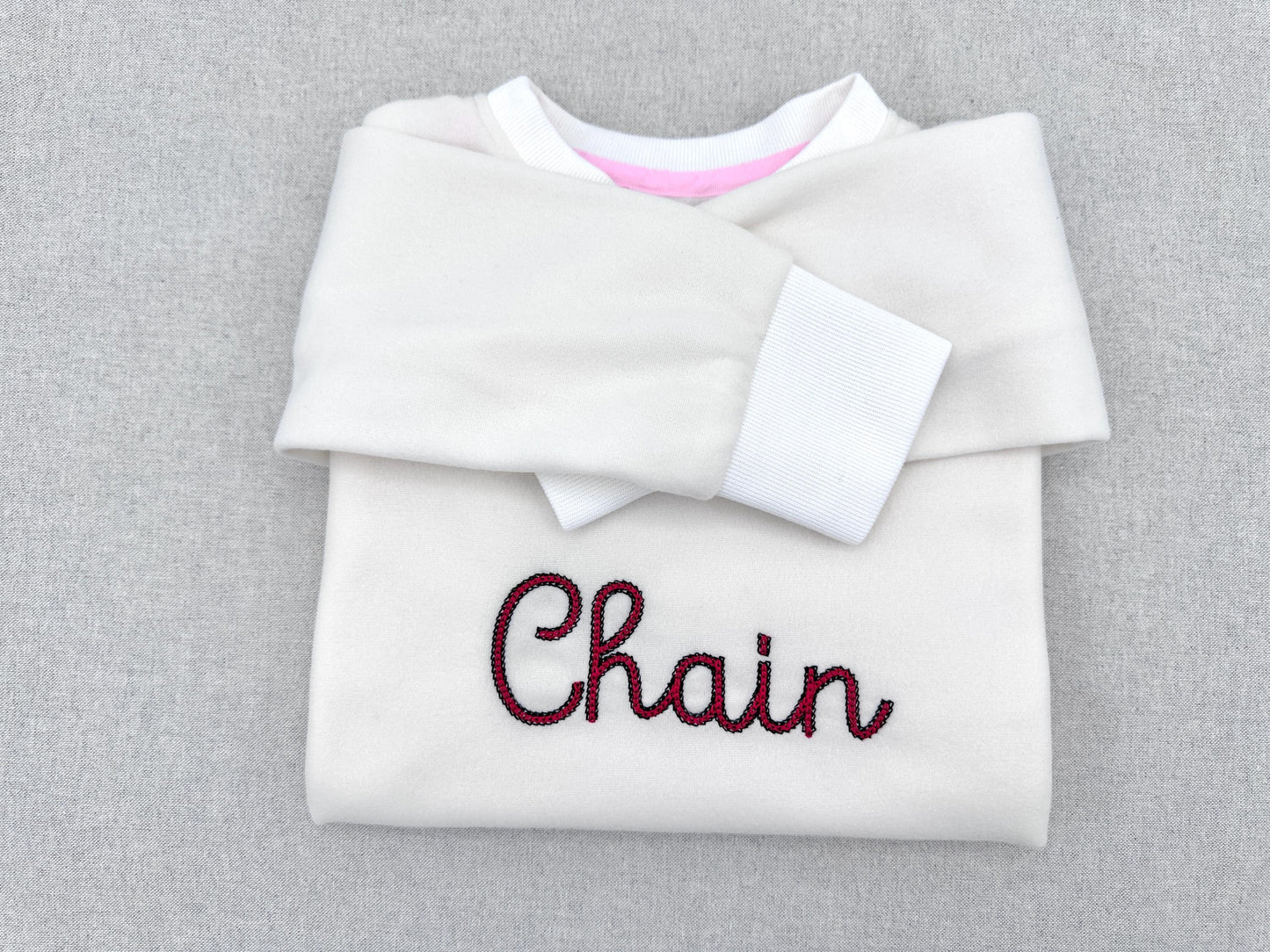 Light Stitch 2 Color Twin Chain Font – Kids instant download embroidery file by Artapli