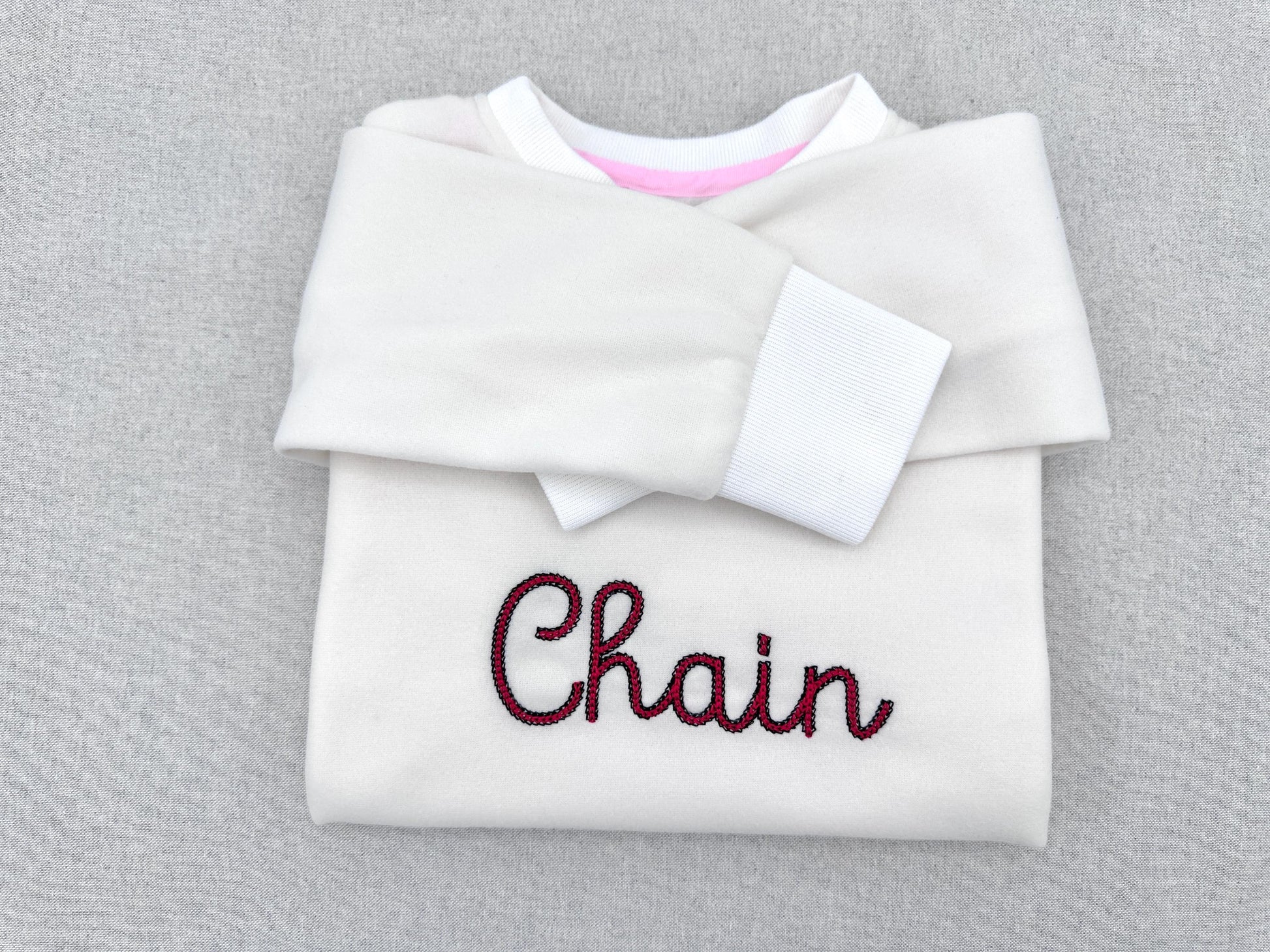 Light Stitch 2 Color Twin Chain Font – Kids instant download embroidery file by Artapli