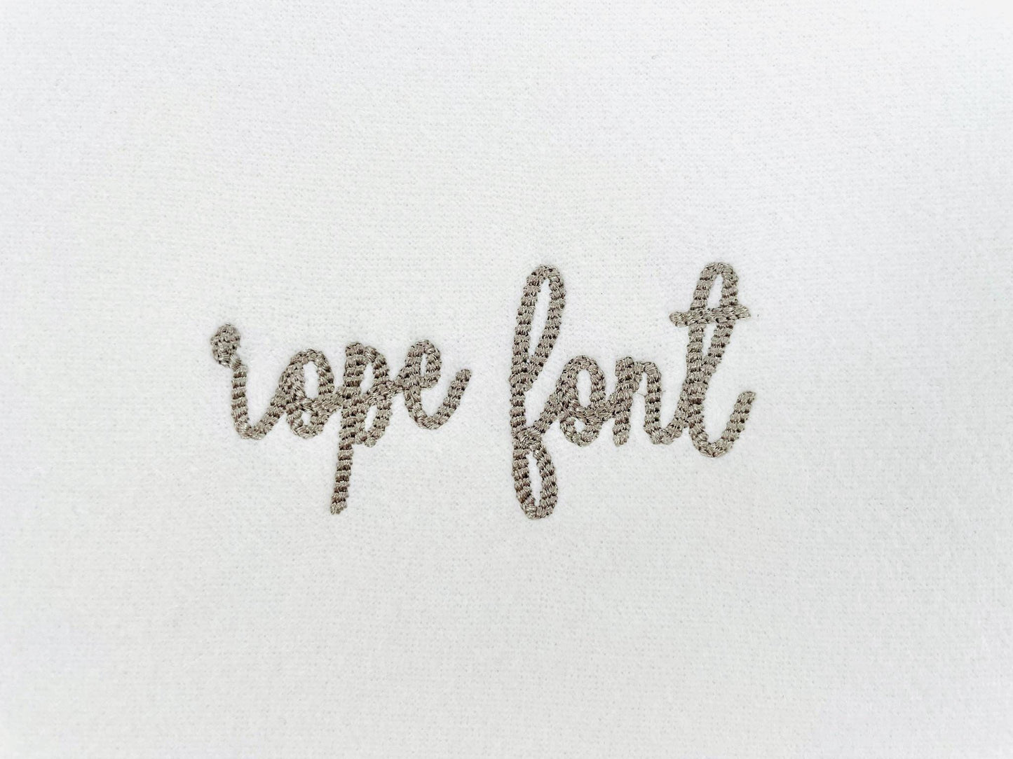 Narrow Mini Rope stitch FONT Burlap Rope textured Alphabet Monogram Machine Embroidery Designs script Cowboy Font mini sizes 1 up to 2 inch