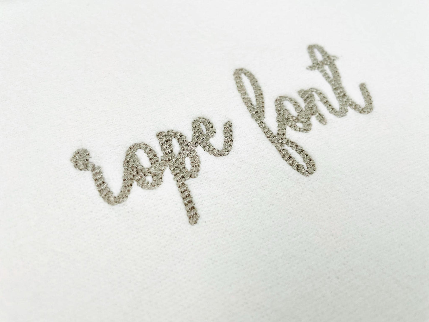 Narrow Mini Rope stitch FONT Burlap Rope textured Alphabet Monogram Machine Embroidery Designs script Cowboy Font mini sizes 1 up to 2 inch