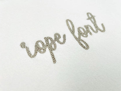 Narrow Mini Rope stitch FONT Burlap Rope textured Alphabet Monogram Machine Embroidery Designs script Cowboy Font mini sizes 1 up to 2 inch