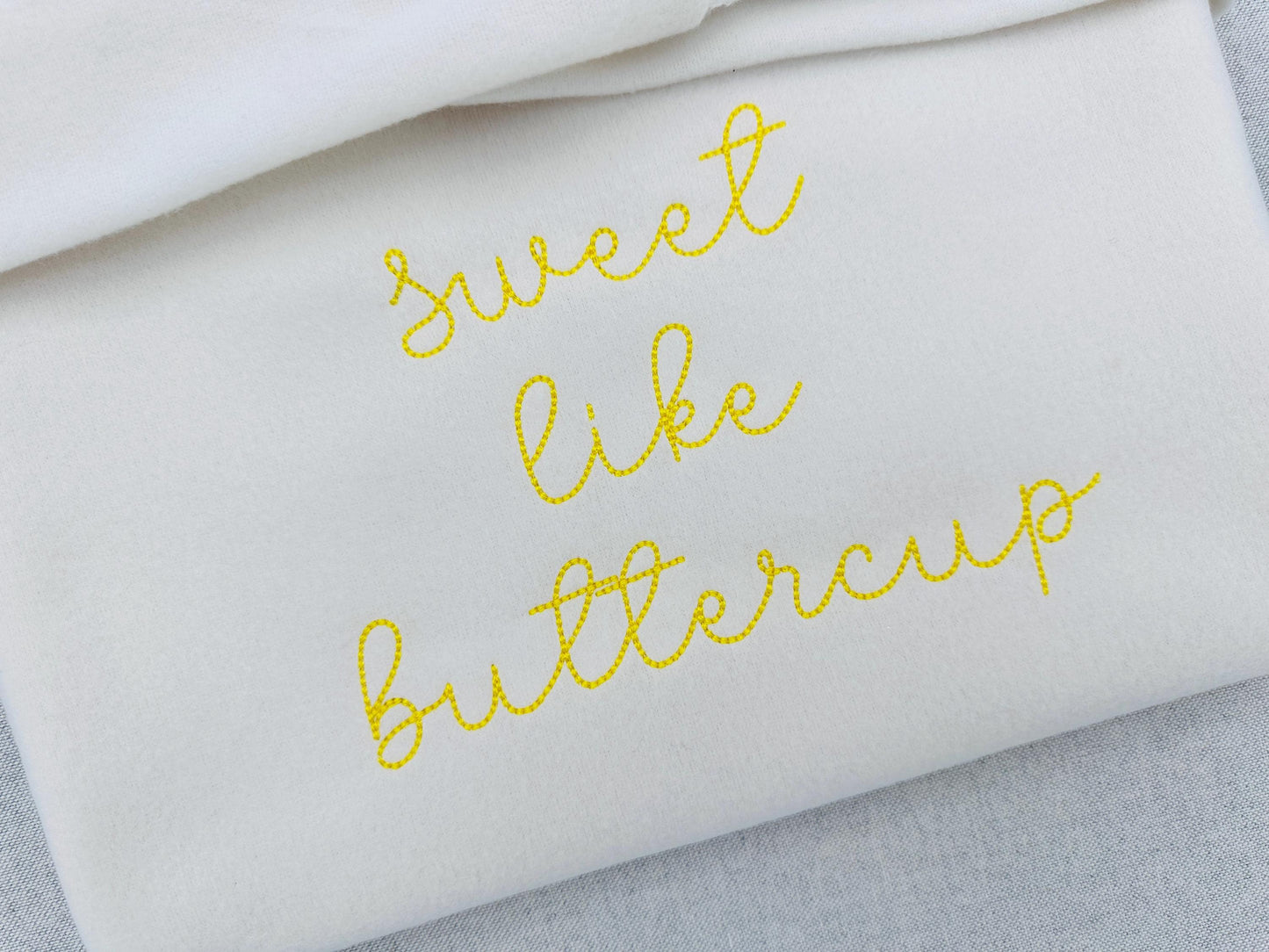 Handwritten Font Buttercup – Alphabet machine embroidery design by Artapli
