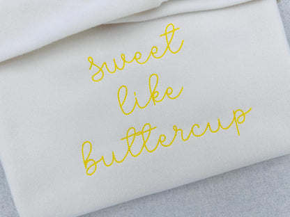 Handwritten Font Buttercup – Alphabet machine embroidery design by Artapli