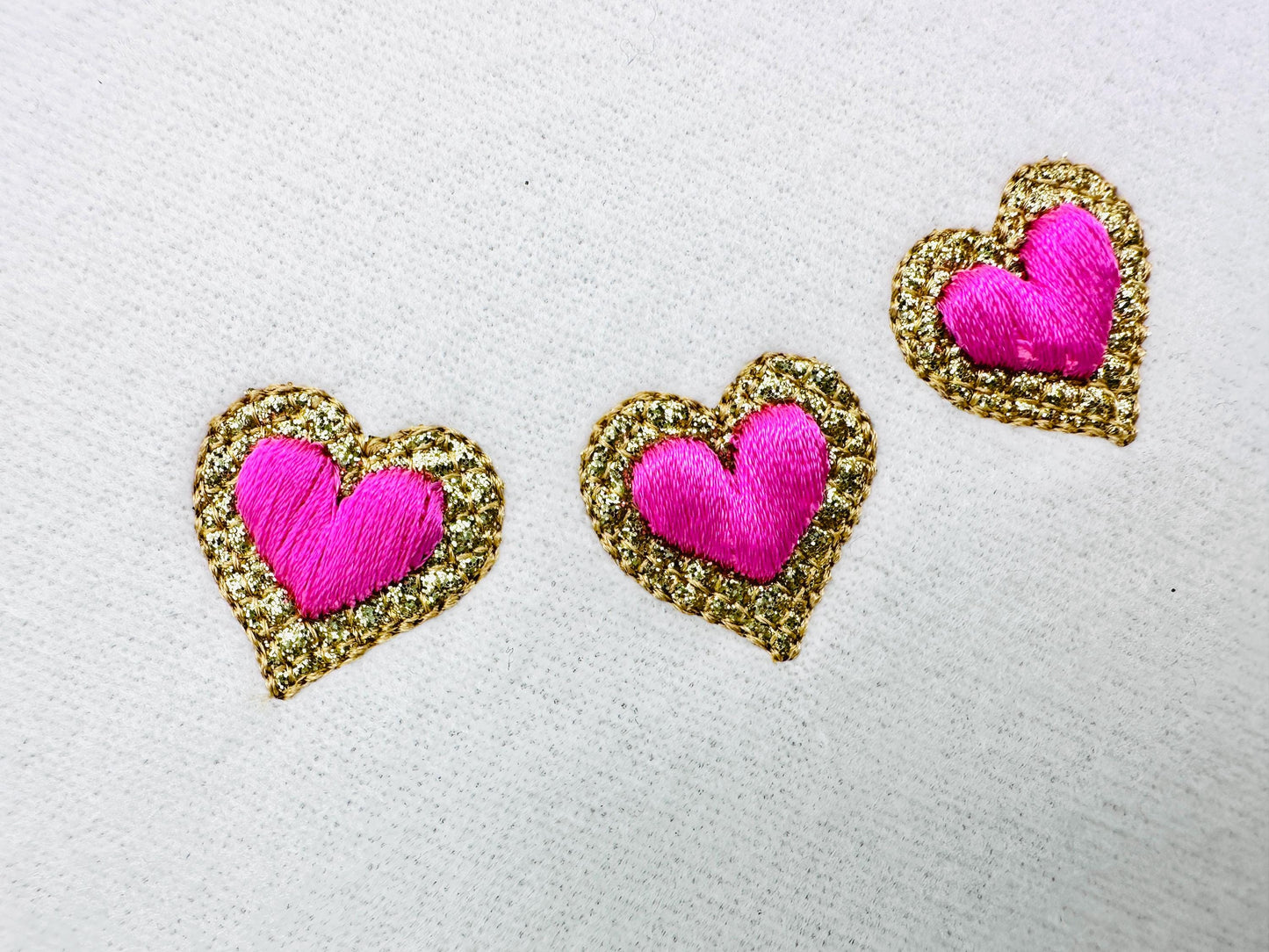 HTV glitter vinyl and puffy foam Mini Heart add-on kids girls baby Monogram accent 3d raised machine embroidery designs