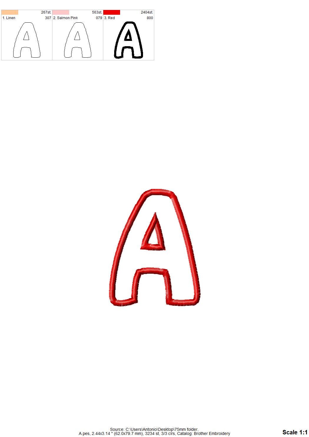Monogram Applique Font Chris