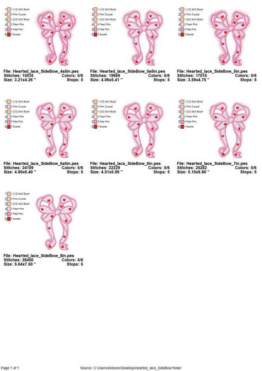 Lovely Lace Edge Side Bow