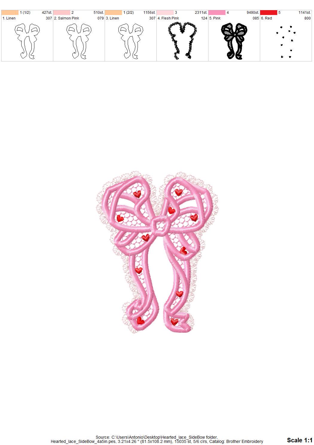 Lovely Lace Edge Side Bow