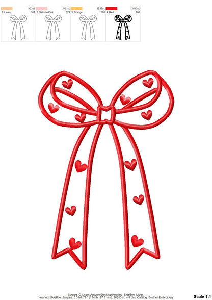 Heart Patterned Side Bow