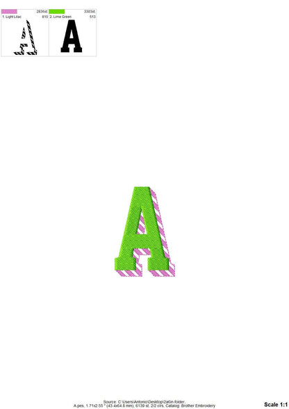 Block Striped Shadow Font