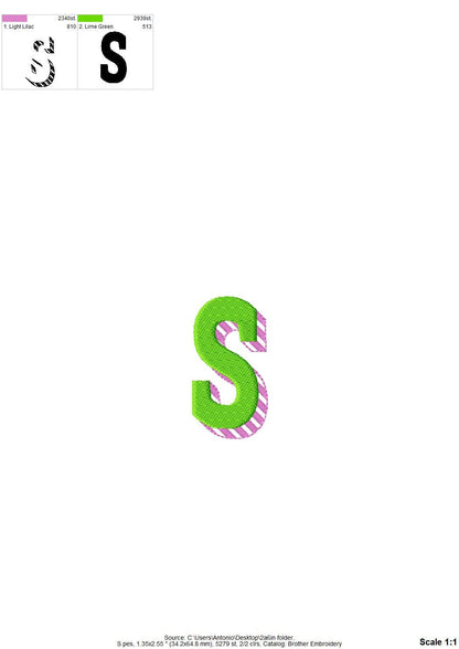 Block Striped Shadow Font