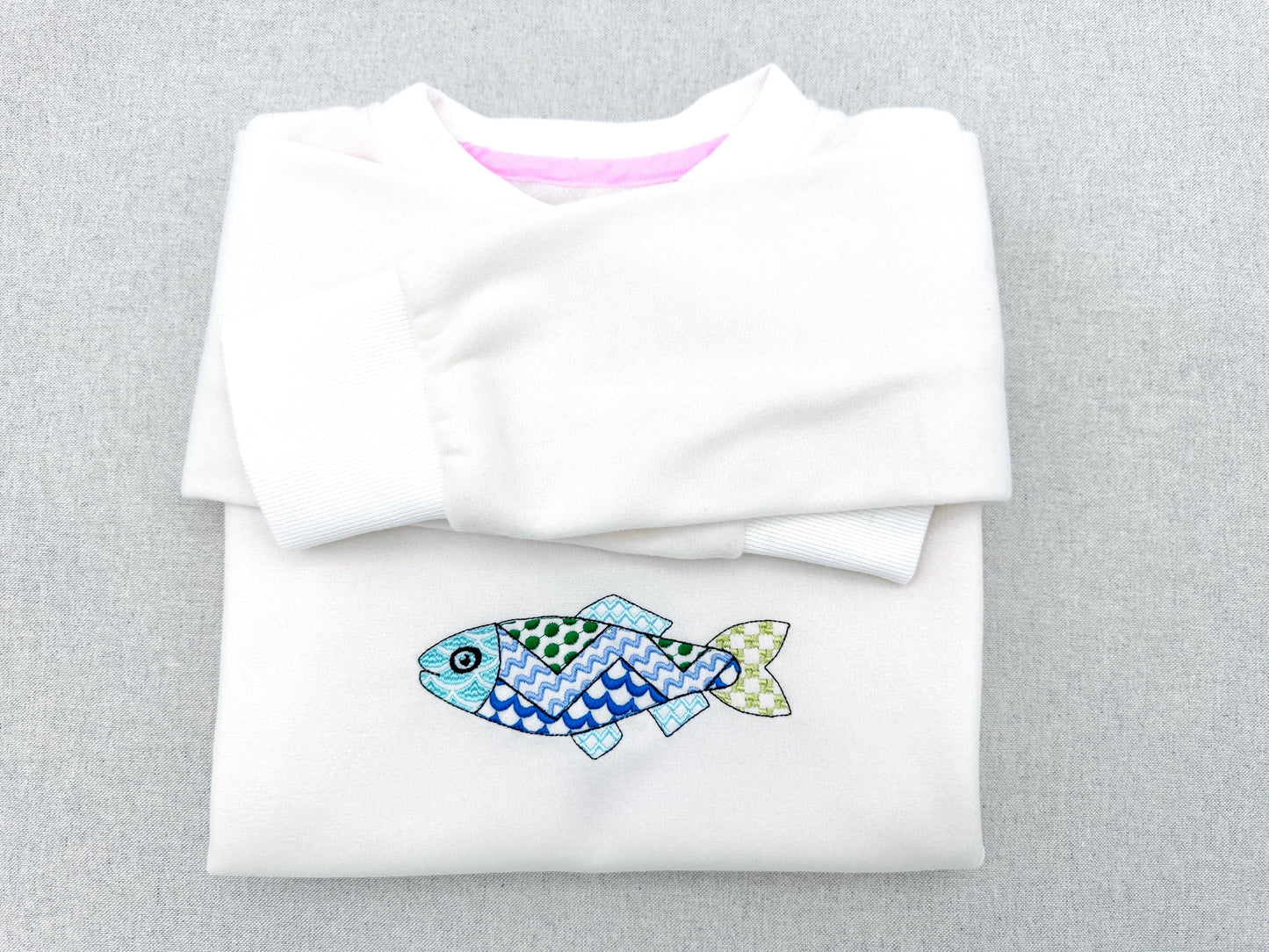 Patchwork Fish Machine Embroidery 4" 5" 5.5" 6" 7" 8" | PES DST JEF | Artapli